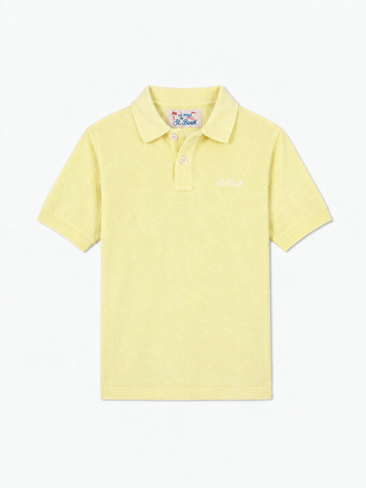 Light yellow Jeremy Jr terry polo shirt
