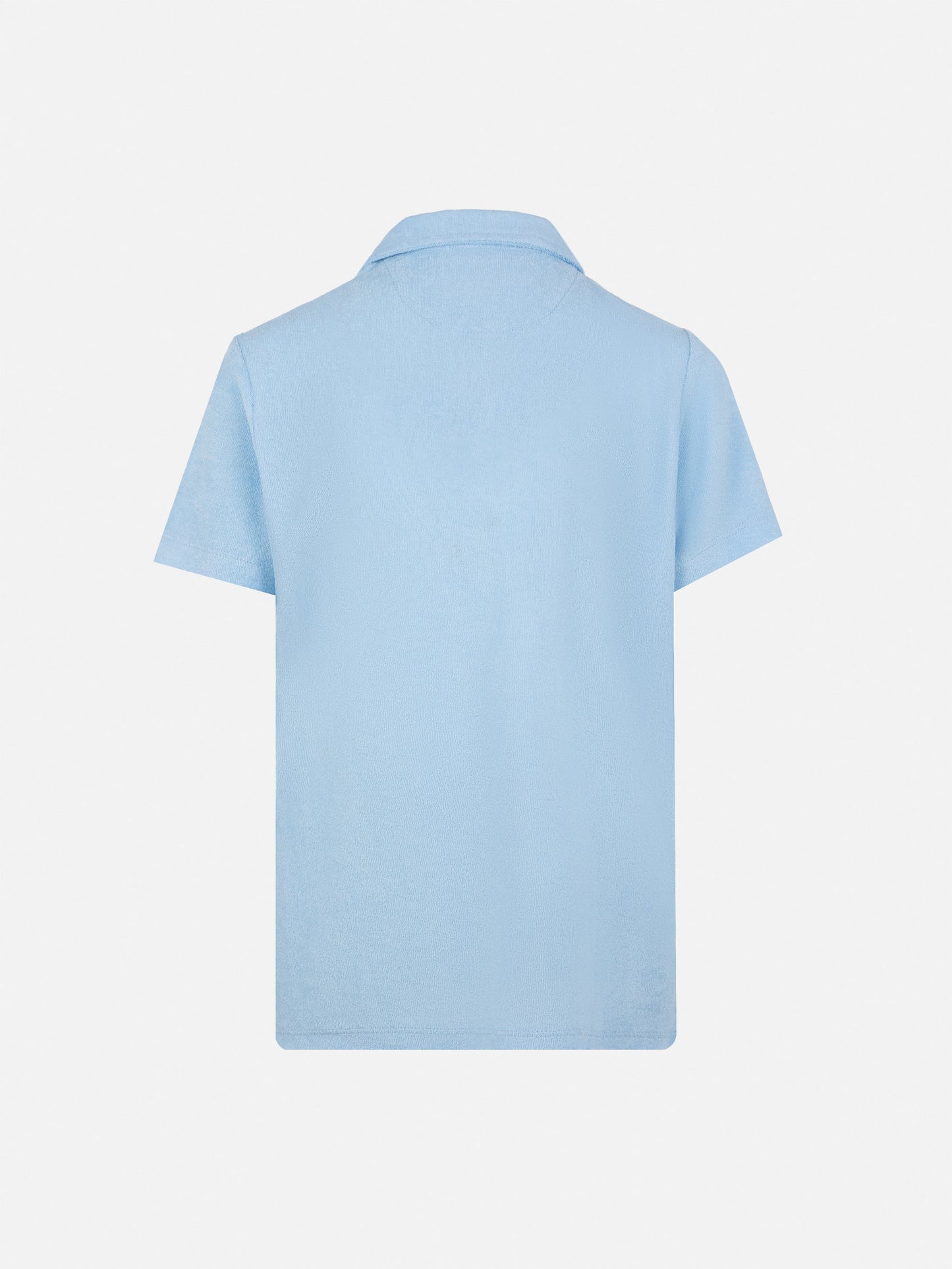Polo Jeremy Jr in spugna azzurro chiaro