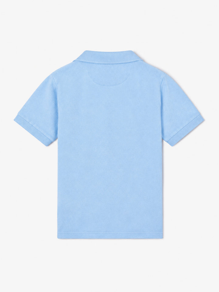 Polo Jeremy Jr in spugna azzurro chiaro