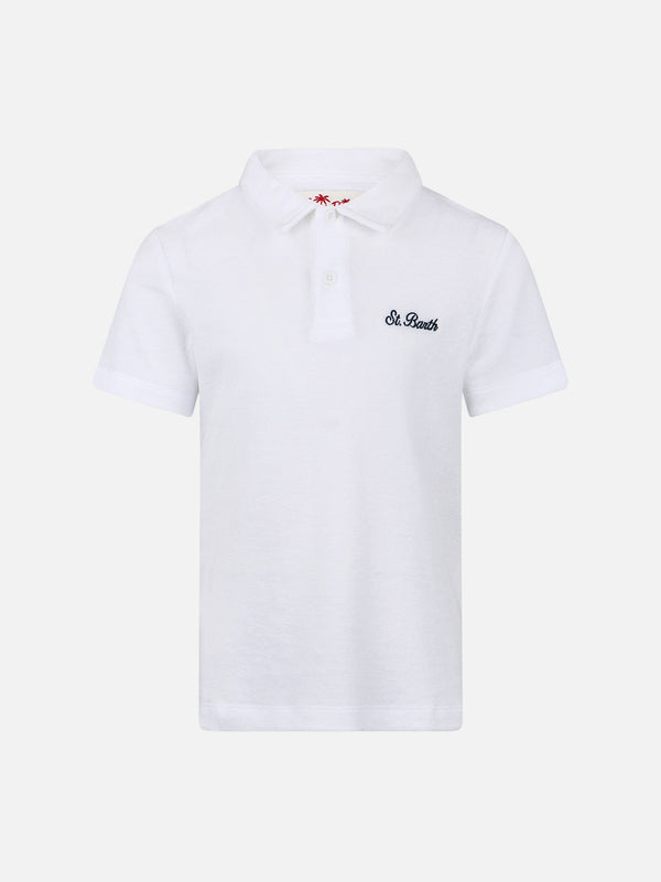 Weißes Frottee-Poloshirt für Jungen Jeremy Jr