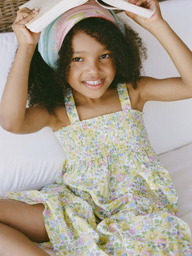 Girl cotton dress Jemine Jr with Betsy print | MADE WITH LIBERTY FABRIC