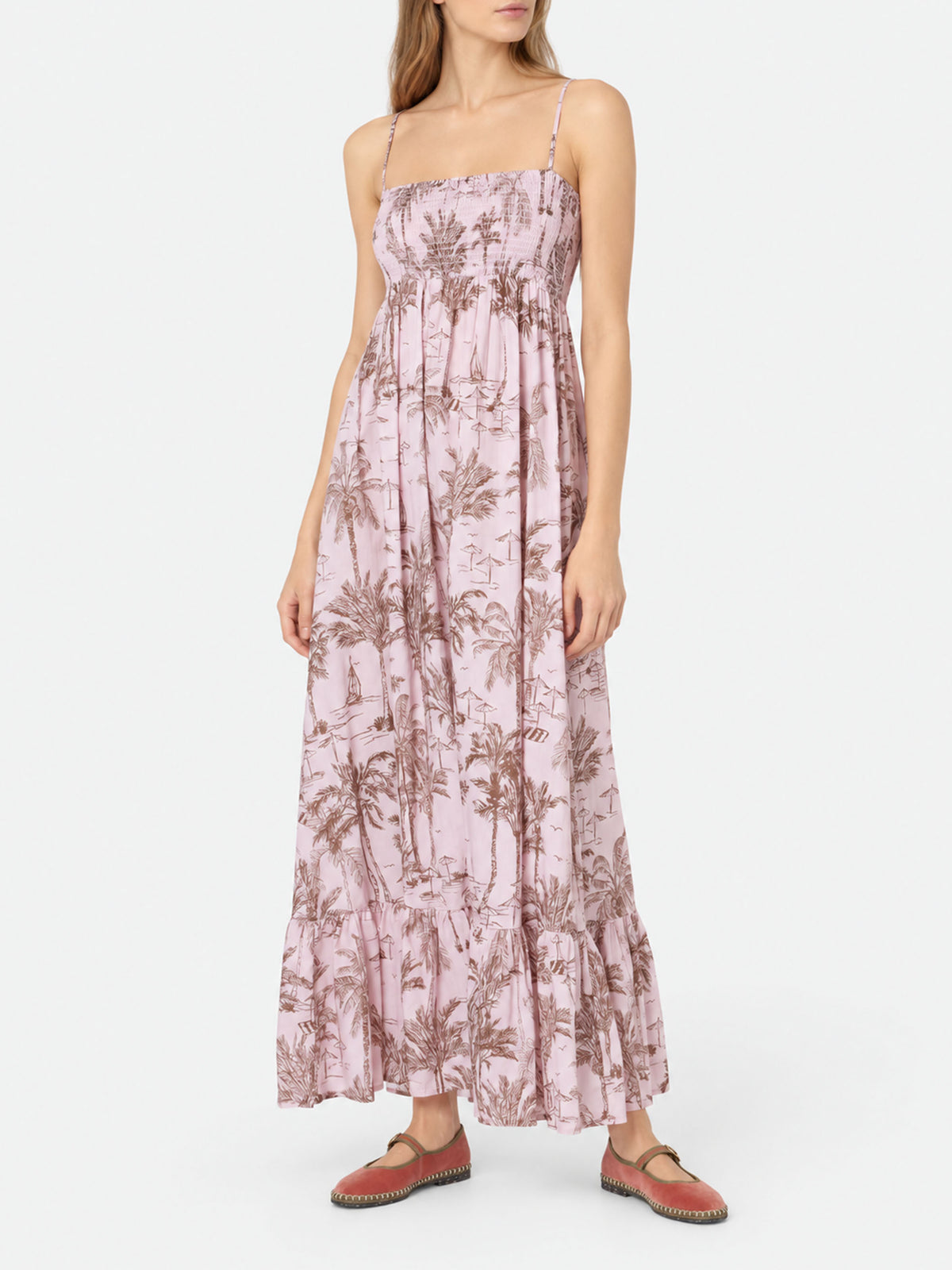 Robe en coton pour femme Jemma avec broderie smockée 