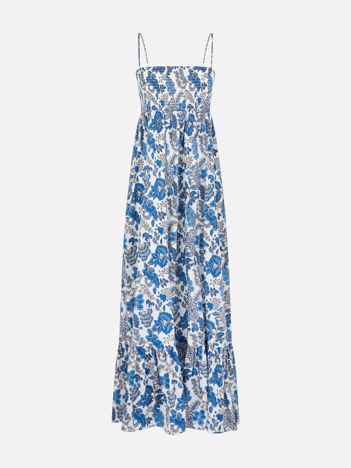 Woman cotton dress Jemma with smocked embroidery - MC2 Saint Barth
