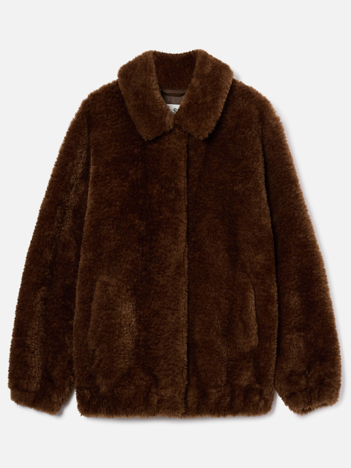 Chaqueta teddy Jeanne marrón con bordado del logo 