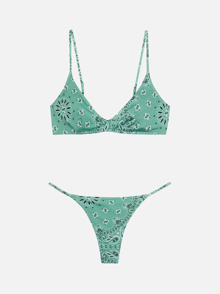 Jodene Cheeky Badeslip mit Bandanna-Print - Paloma Scoop Bralette mit Bandanna-Print