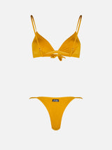 Ockergelber Triangel-Bikini für Damen von Lucile Jodene