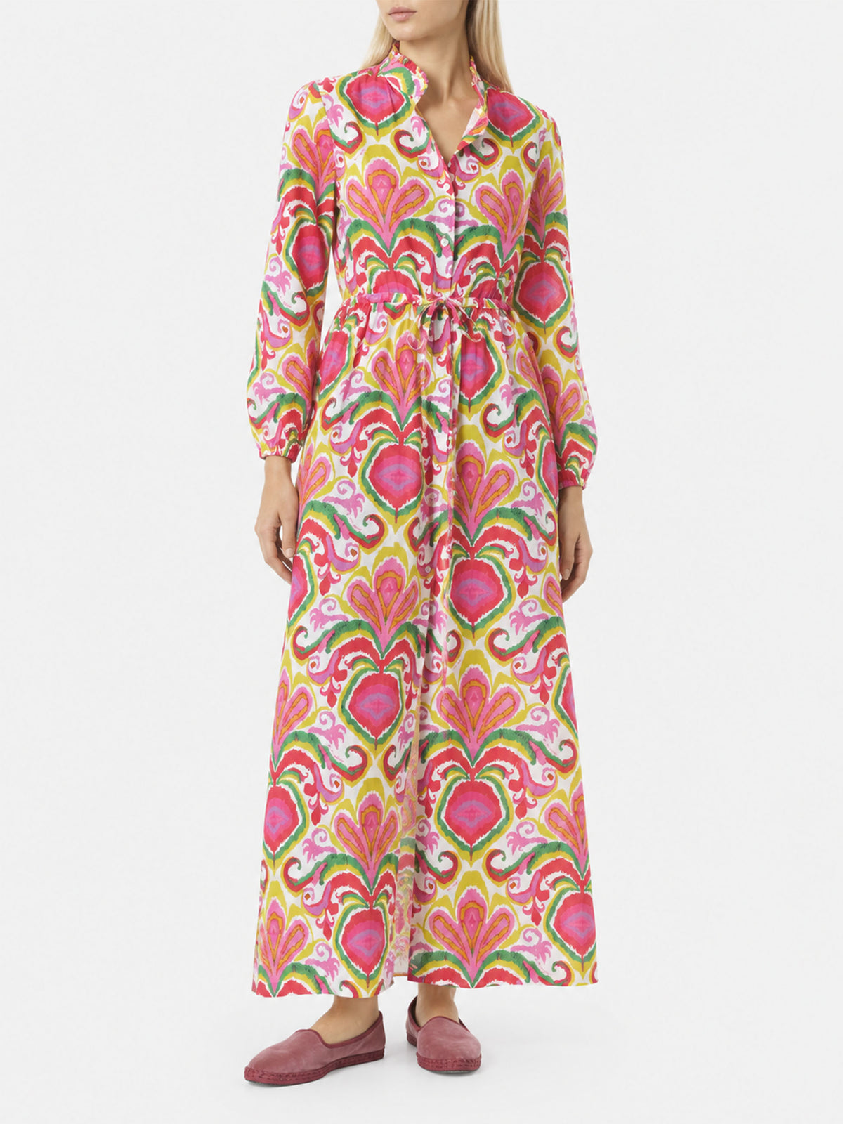 Abito Jodie in cotone con fantasia ikat