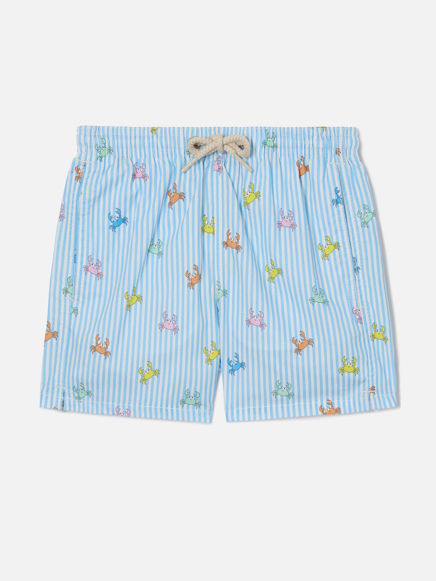 Costume Joell a righe con stampa granchi all over
