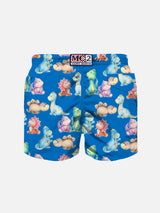 Jungen-Badeshorts aus Baumwolle mit Dinosaurier-Print