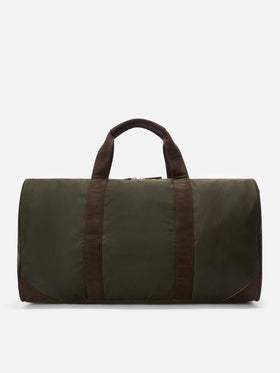 Borsone Jetleg verde militare in tessuto cerato con ricamo logo