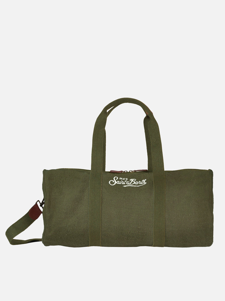 Grüne Reisetasche aus Leinen Jetleg