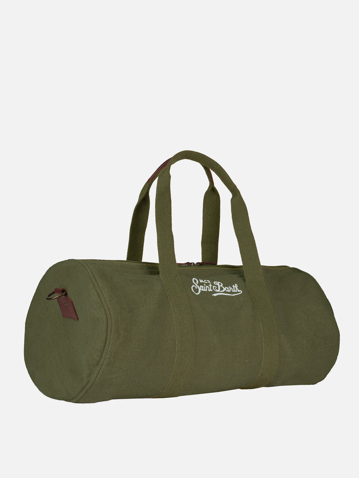 Grüne Reisetasche aus Leinen Jetleg
