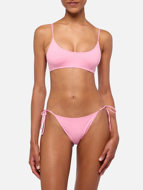 Judy top bralette rosa - Marielle slip mare classico color rosa