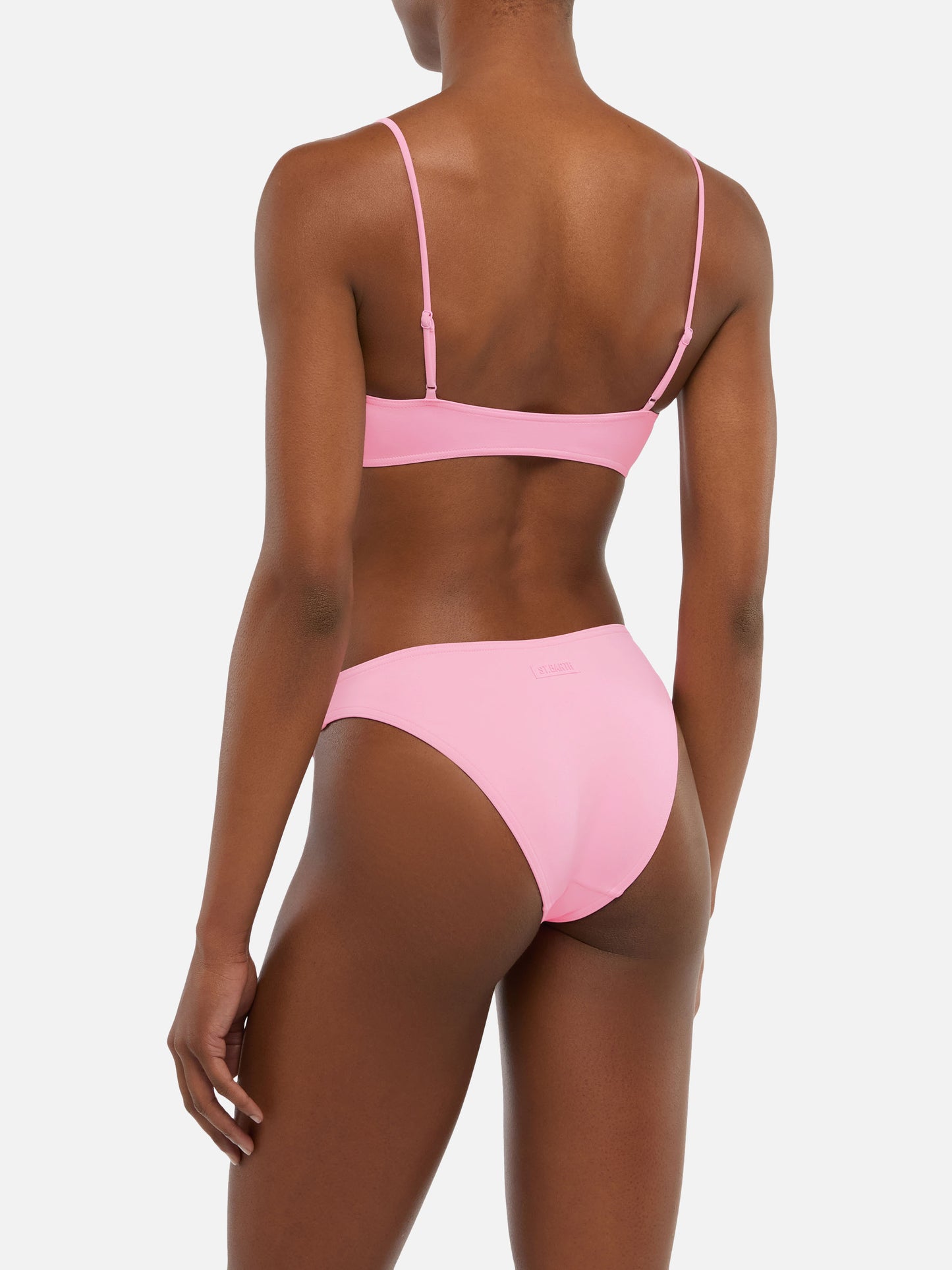 Lido pink classic swim briefs - Judy pink bralette beach top Judy