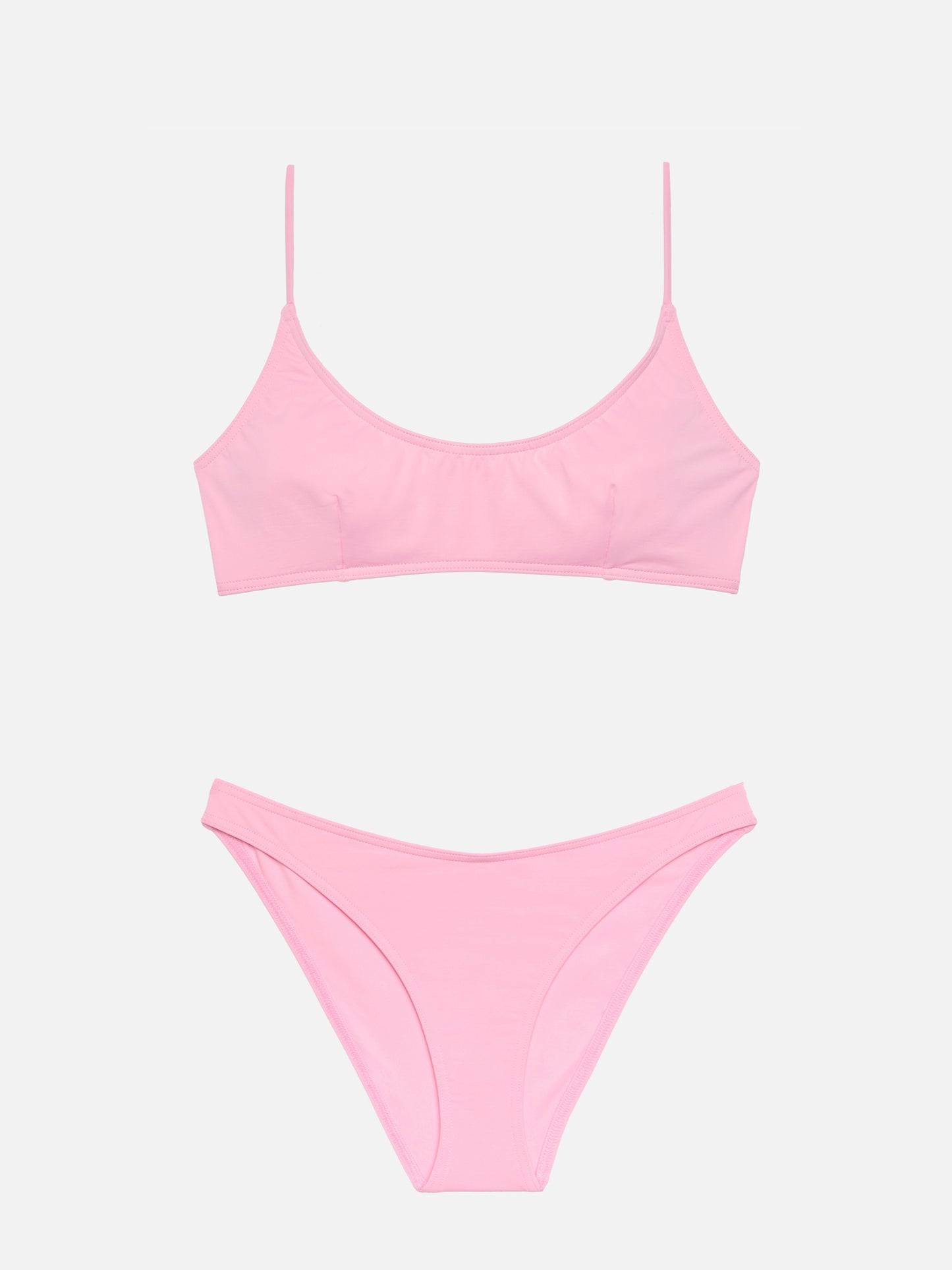 Lido pink classic swim briefs - Judy pink bralette beach top Judy