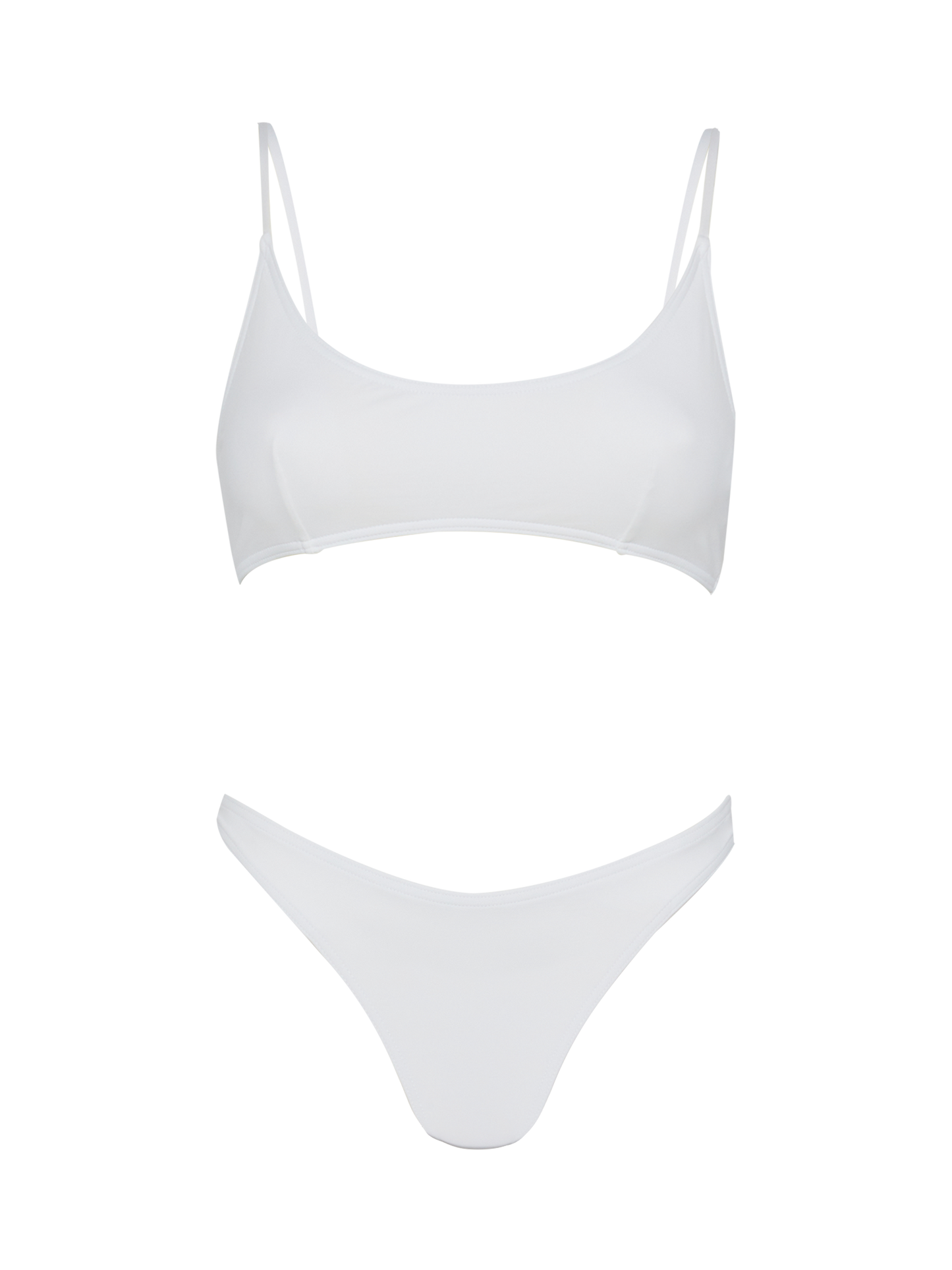 Judy Lido white bikini with bralette top and classic briefs - MC2 Saint Barth