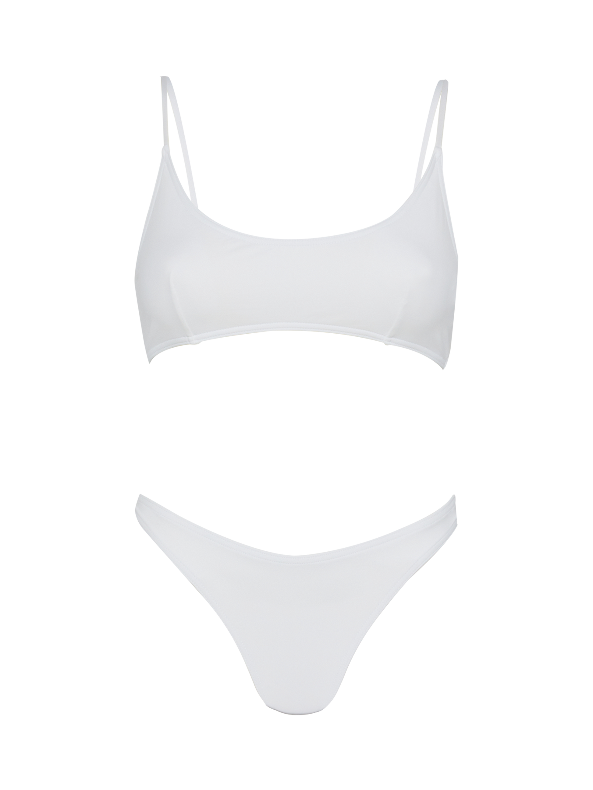 Judy Lido white bikini with bralette top and classic briefs - MC2 Saint Barth