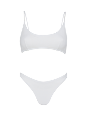 Judy Lido white bikini with bralette top and classic briefs - MC2 Saint Barth