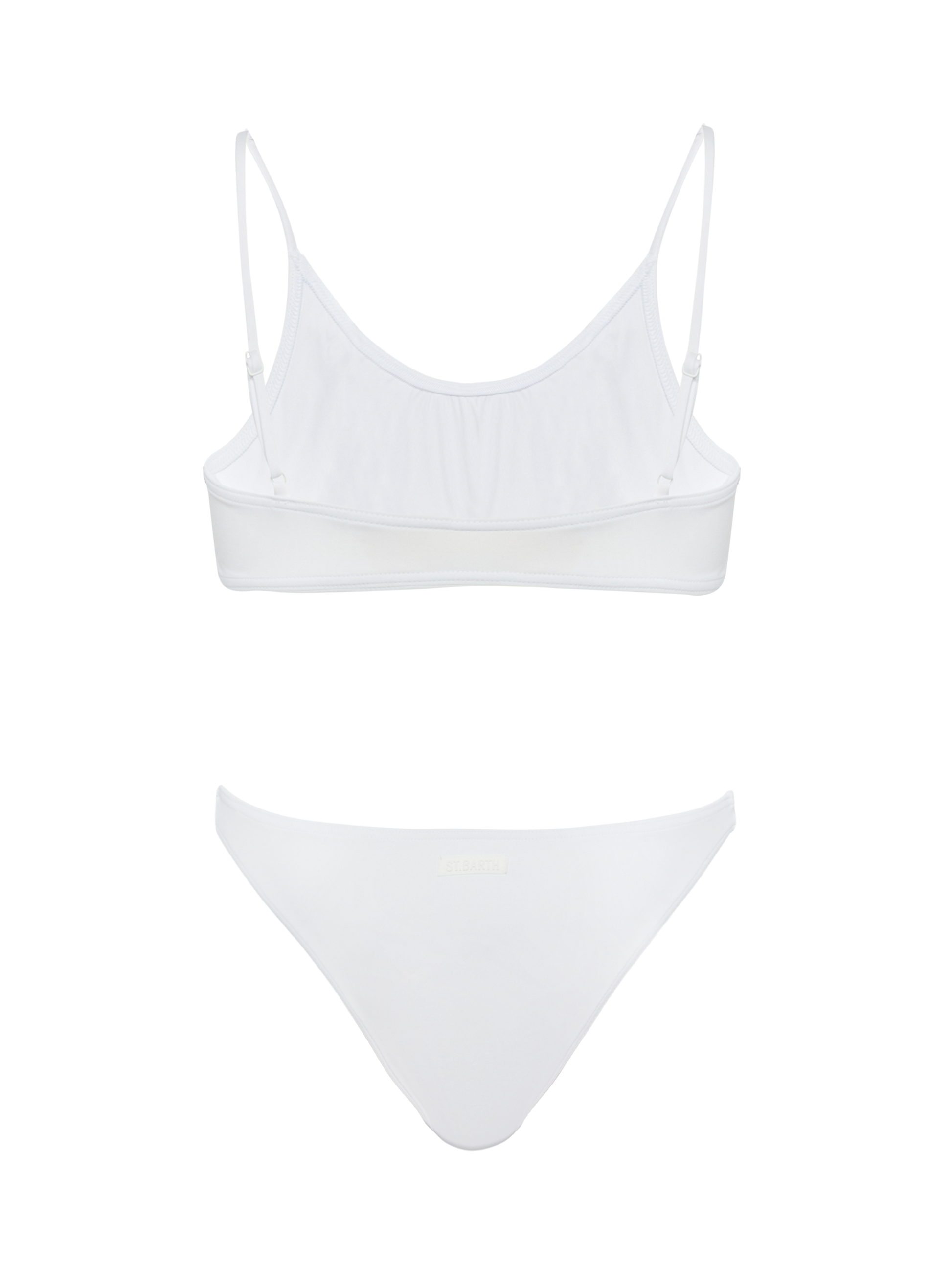 Judy Lido white bikini with bralette top and classic briefs - MC2 Saint Barth