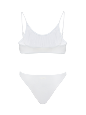 Judy Lido white bikini with bralette top and classic briefs - MC2 Saint Barth