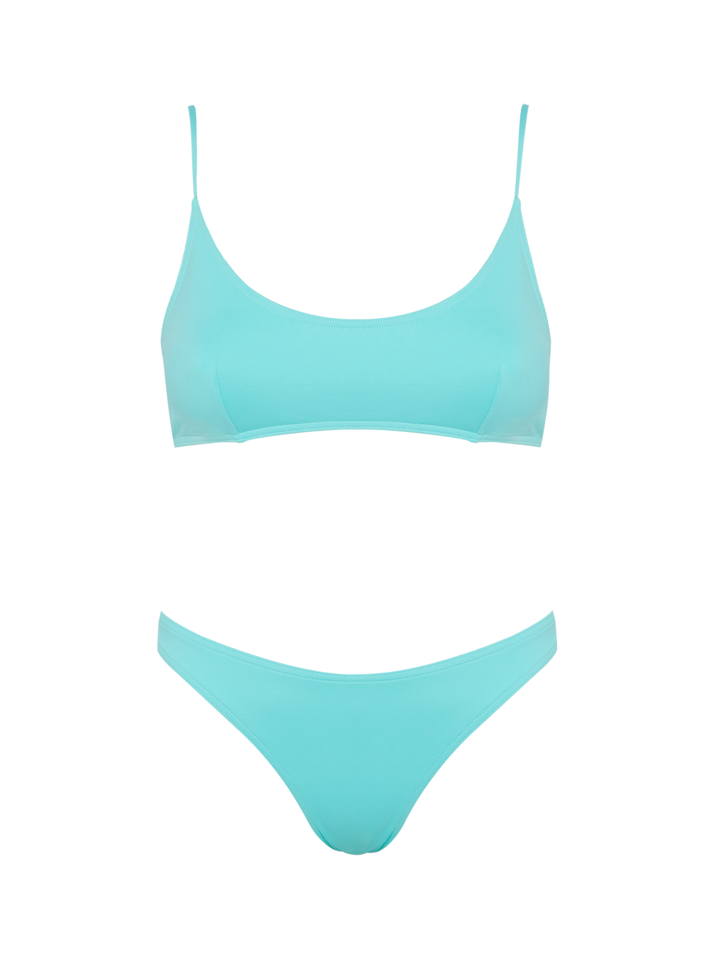 Klassische Badehose Lido in Wassergrün - Strand-Bralette Judy in Wassergrün Judy