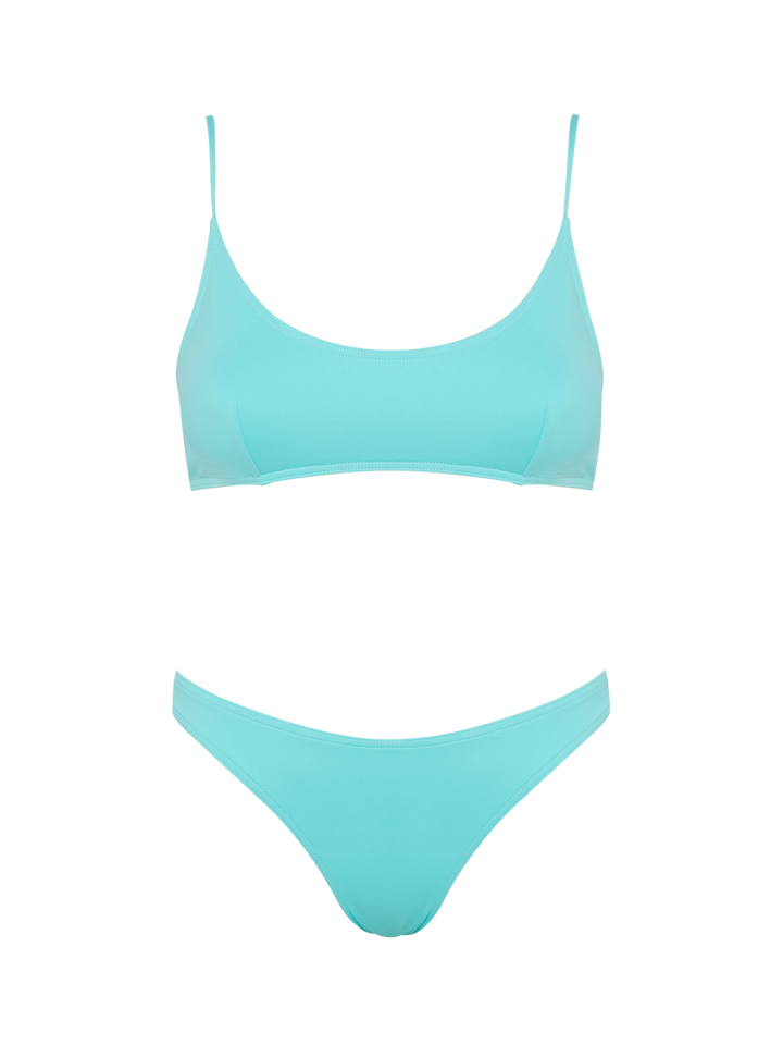 Judy Lido water green bikini with bralette top and classic briefs
