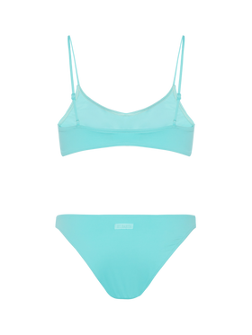 Klassische Badehose Lido in Wassergrün - Strand-Bralette Judy in Wassergrün Judy