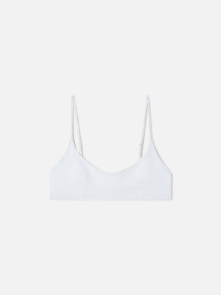 White Judy bralette bikini top