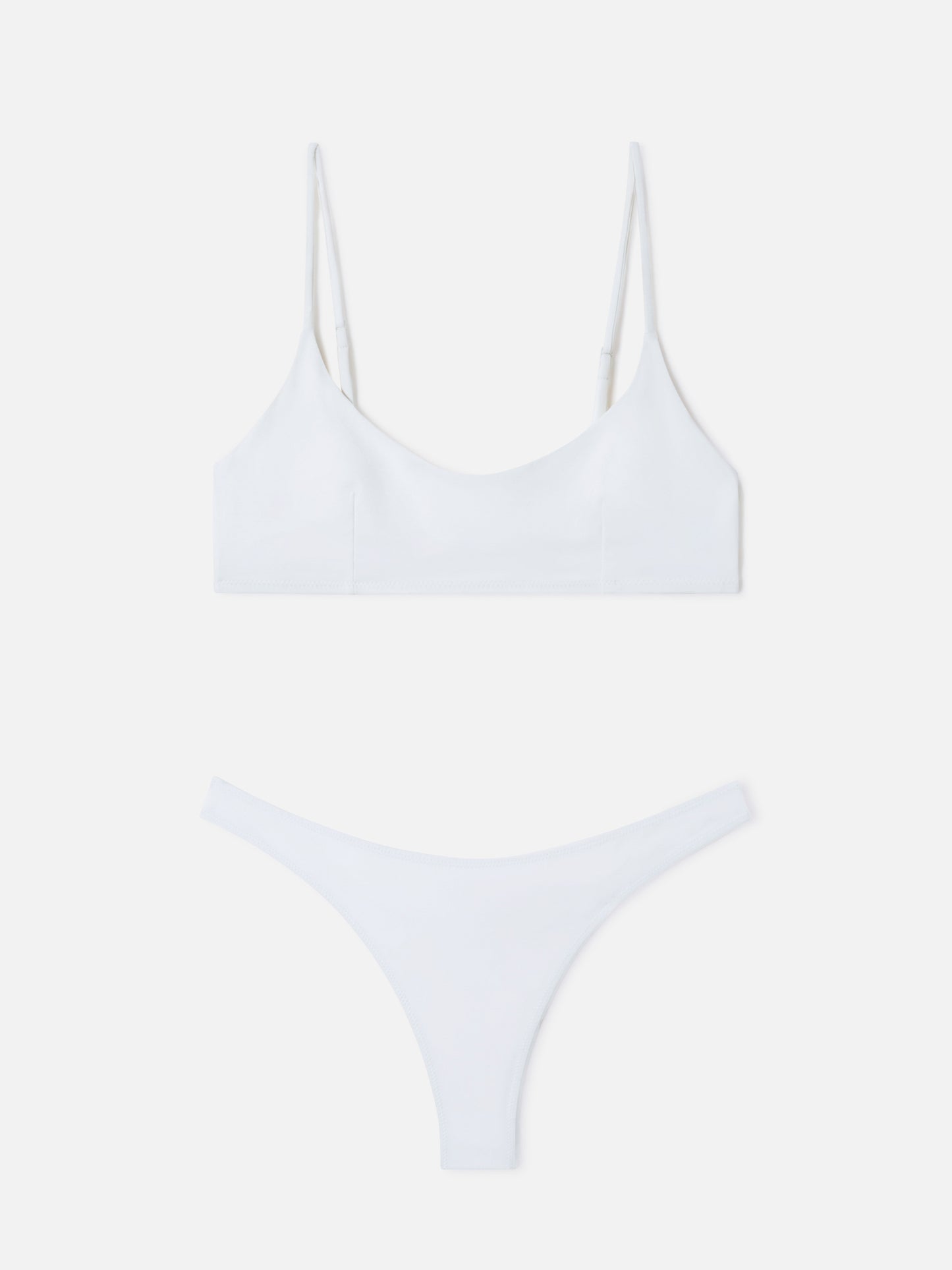 Judy Naomi white bralette bikini