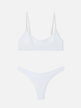 Judy Naomi white bralette bikini