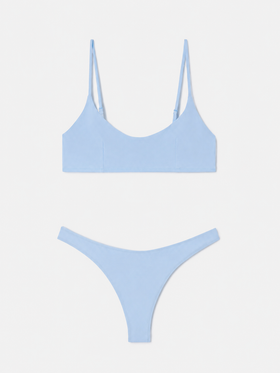 Judy Naomi hellblauer Bralette-Bikini 