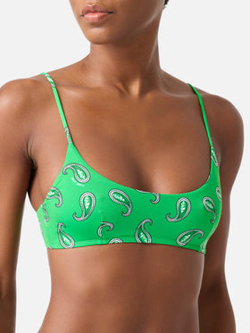 Bikini bralette Judy Marielle verde paisley 