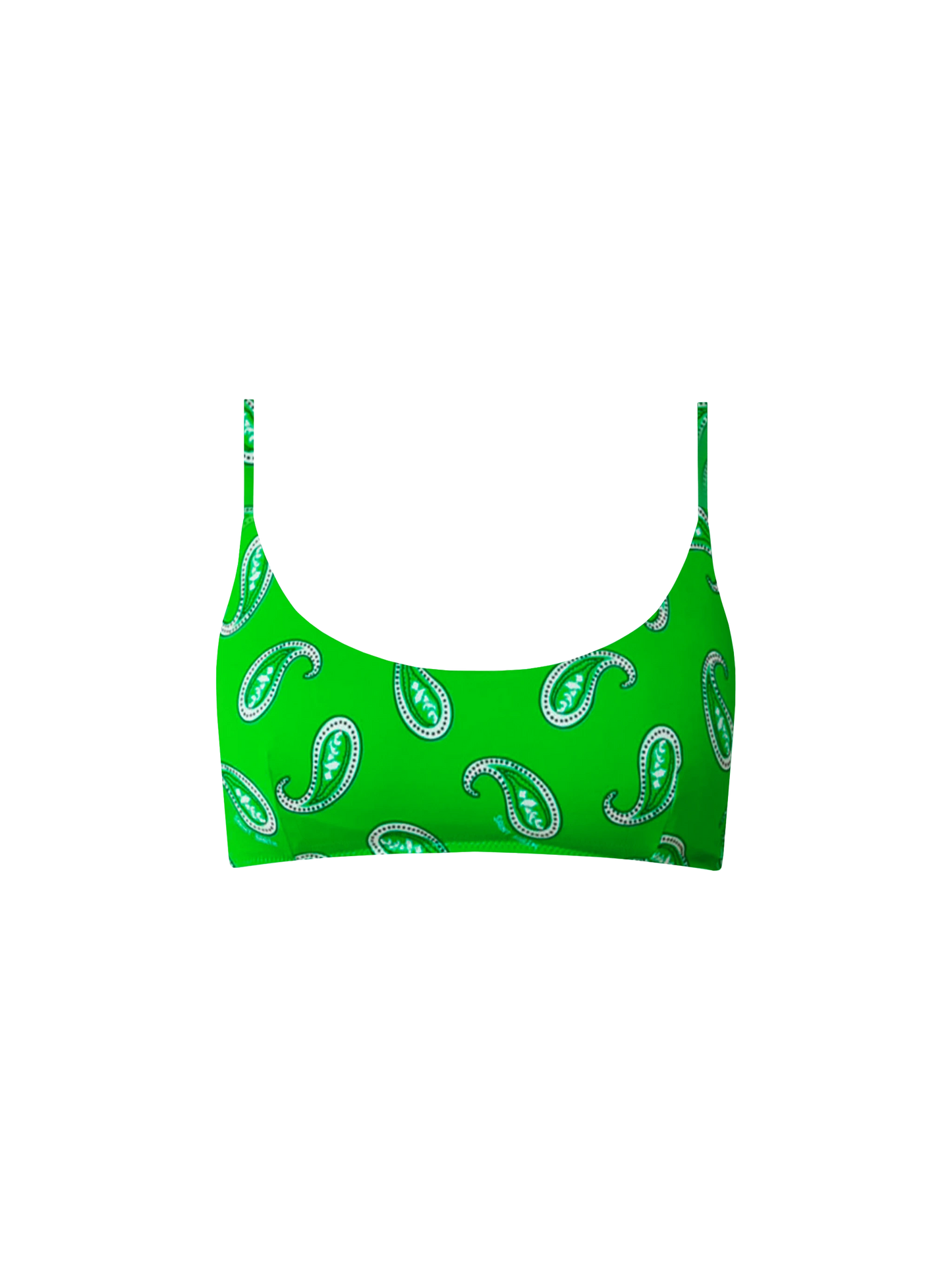 Damen-Bralette-Badeanzug mit Paisley-Print