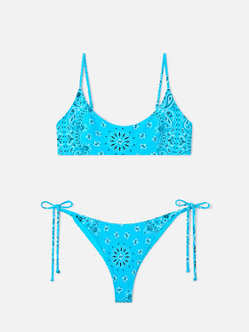 Bikini bralette bandana Judy Marielle azul claro 