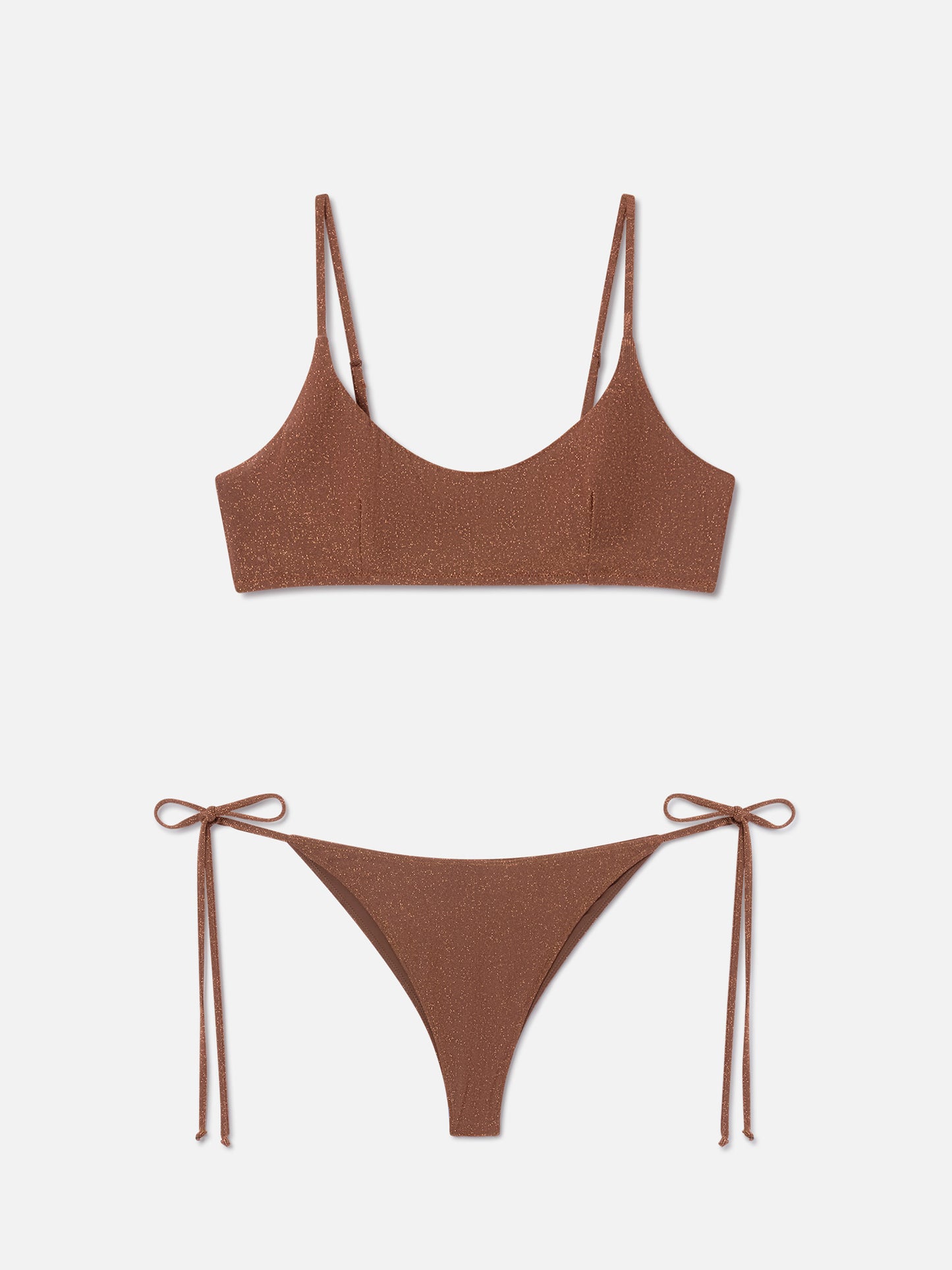 Judy Marielle brown lurex bralette bikini