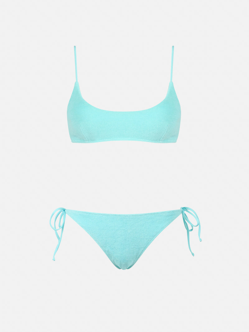 Bikini da donna a bralette verde in spugna Judy Virgo