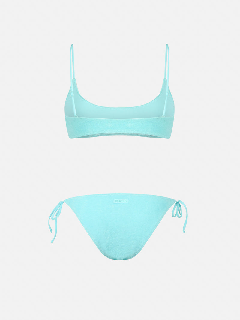 Bikini da donna a bralette verde in spugna Judy Virgo