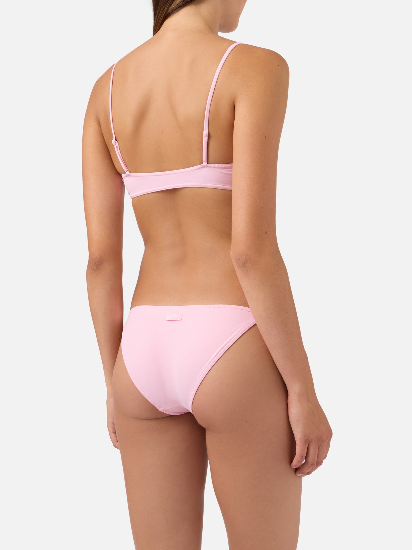 Bikini bralette Judy Virgo rosa claro con lazos 