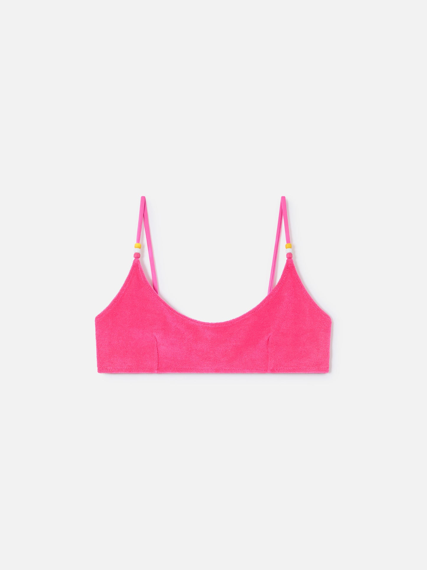 Top de bikini bralette Judy de rizo fucsia 