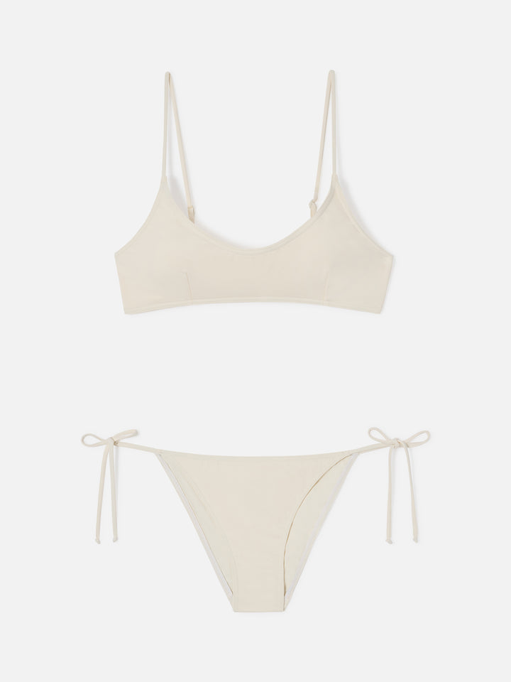 Bikini brassière Judy Virgo cream avec liens à nouer 