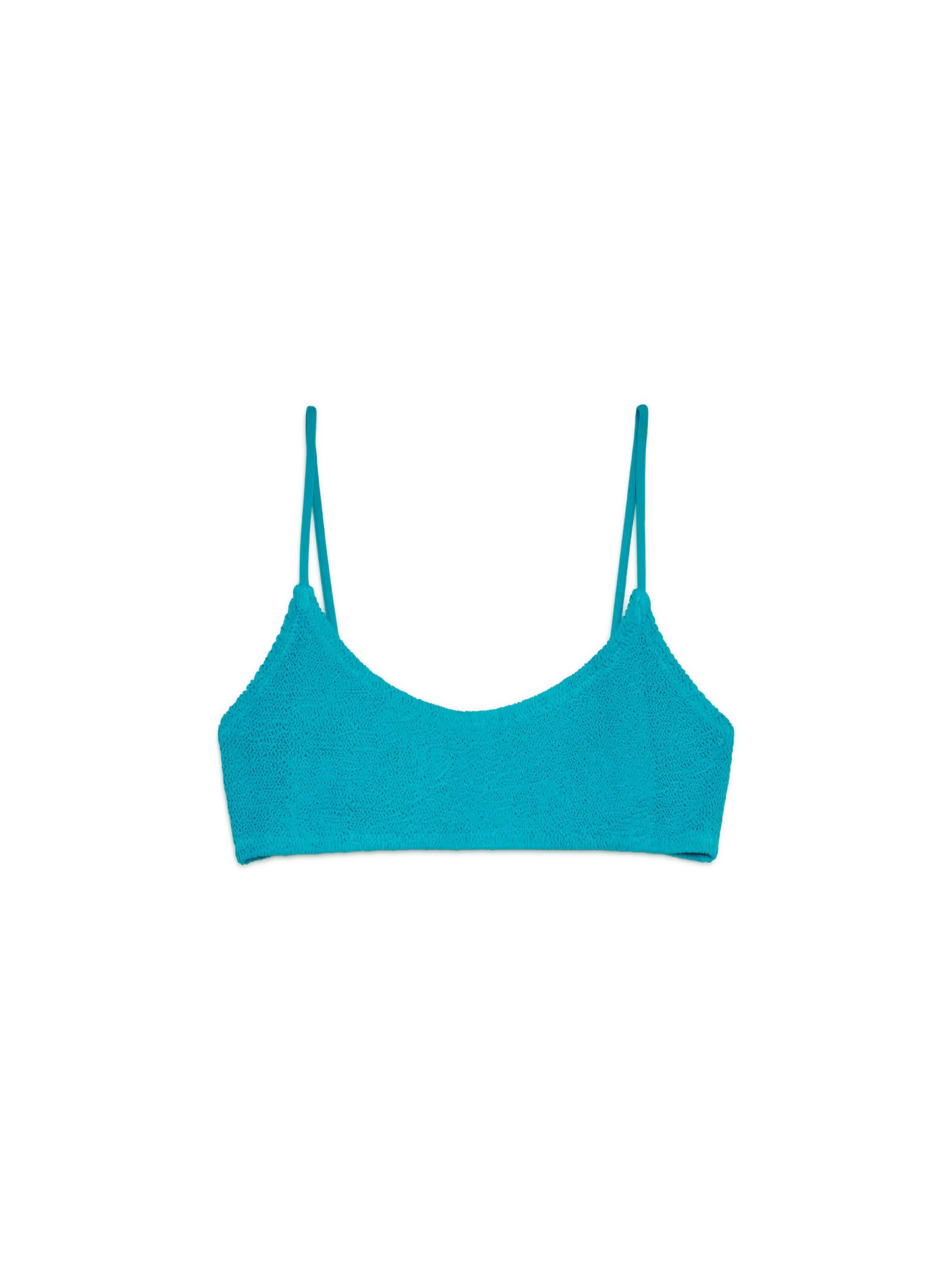 Judy teal crinkle bralette top