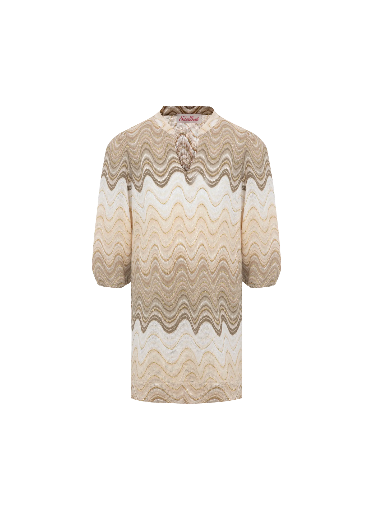 Abito corto in maglia raschel oro Imany Jr