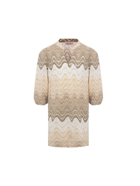 Abito corto in maglia raschel oro Imany Jr