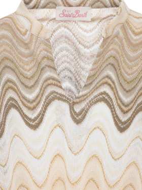 Abito corto in maglia raschel oro Imany Jr