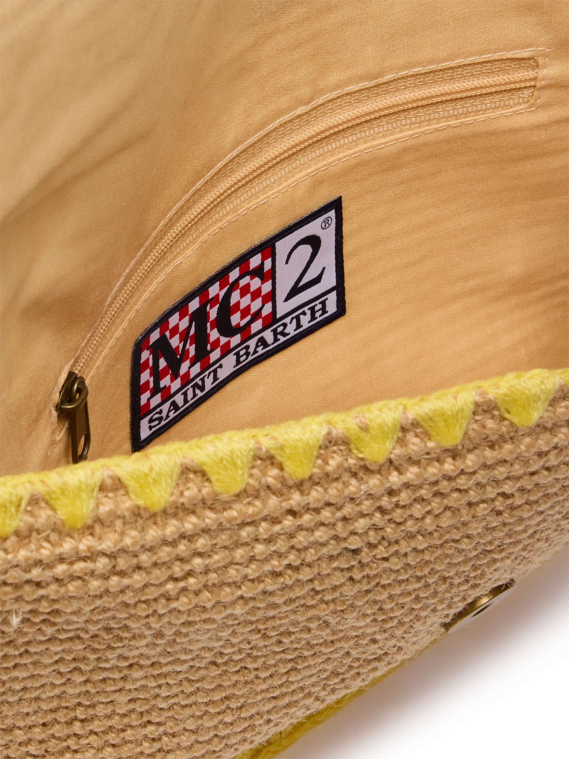 Jute Envelope pouch with trim - MC2 Saint Barth