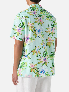 Kalea cotton shirt with floral print