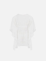 Kate Sangallo cotton lace poncho with drawstring waist