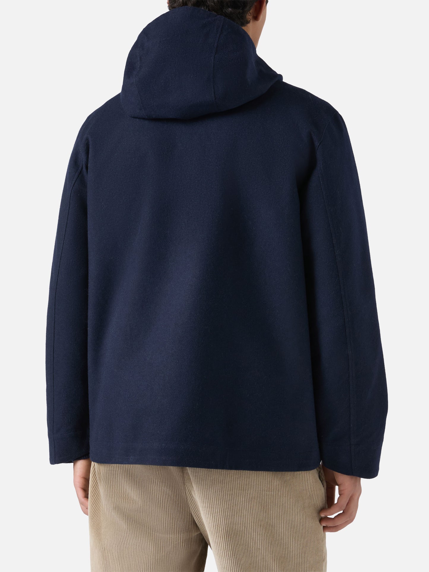 Hooded navy blue windbreaker jacket Kauris