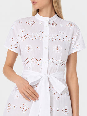 Vestido largo White Keira sangallo 