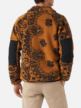 Veste sherpa Keystone à motif ocre 